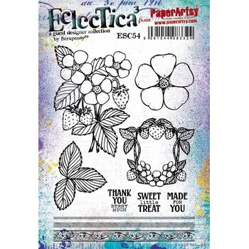 PAPER ARTSY PAPER ARTSY ECLECTICA SCRAPCOSY ESC54 CLING STAMP SET