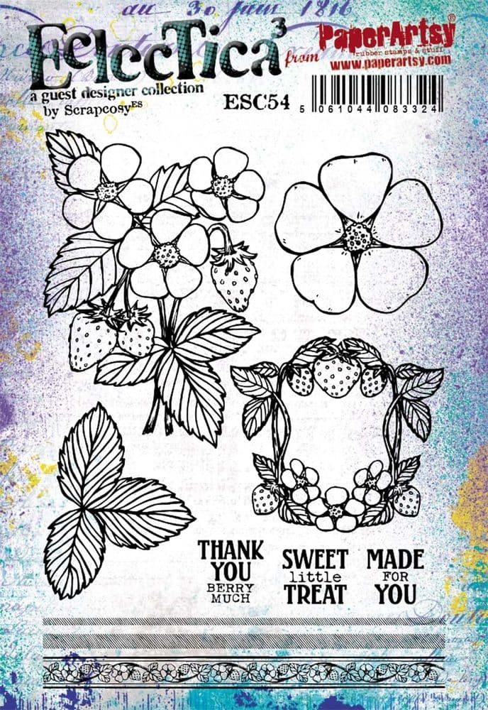 PAPER ARTSY PAPER ARTSY ECLECTICA SCRAPCOSY ESC54 CLING STAMP SET