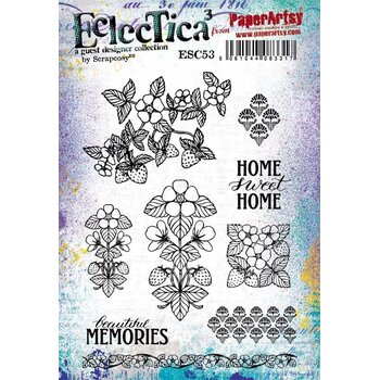 PAPER ARTSY PAPER ARTSY ECLECTICA SCRAPCOSY ESC53 CLING STAMP SET