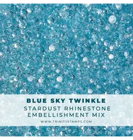 TRINITY STAMPS TRINITY STAMPS BLUE SKY TWINKLE STARDUST RHINESTONES