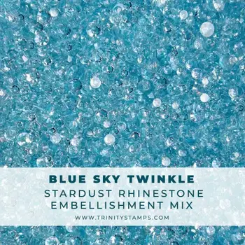TRINITY STAMPS TRINITY STAMPS BLUE SKY TWINKLE STARDUST RHINESTONES