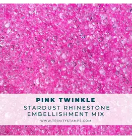 TRINITY STAMPS TRINITY STAMPS PINK TWINKLE STARDUST RHINESTONES