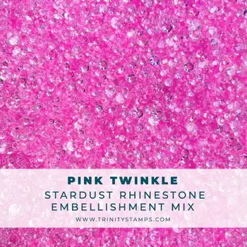 TRINITY STAMPS TRINITY STAMPS PINK TWINKLE STARDUST RHINESTONES