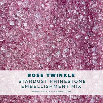 TRINITY STAMPS TRINITY STAMPS ROSE TWINKLE STARDUST RHINESTONES