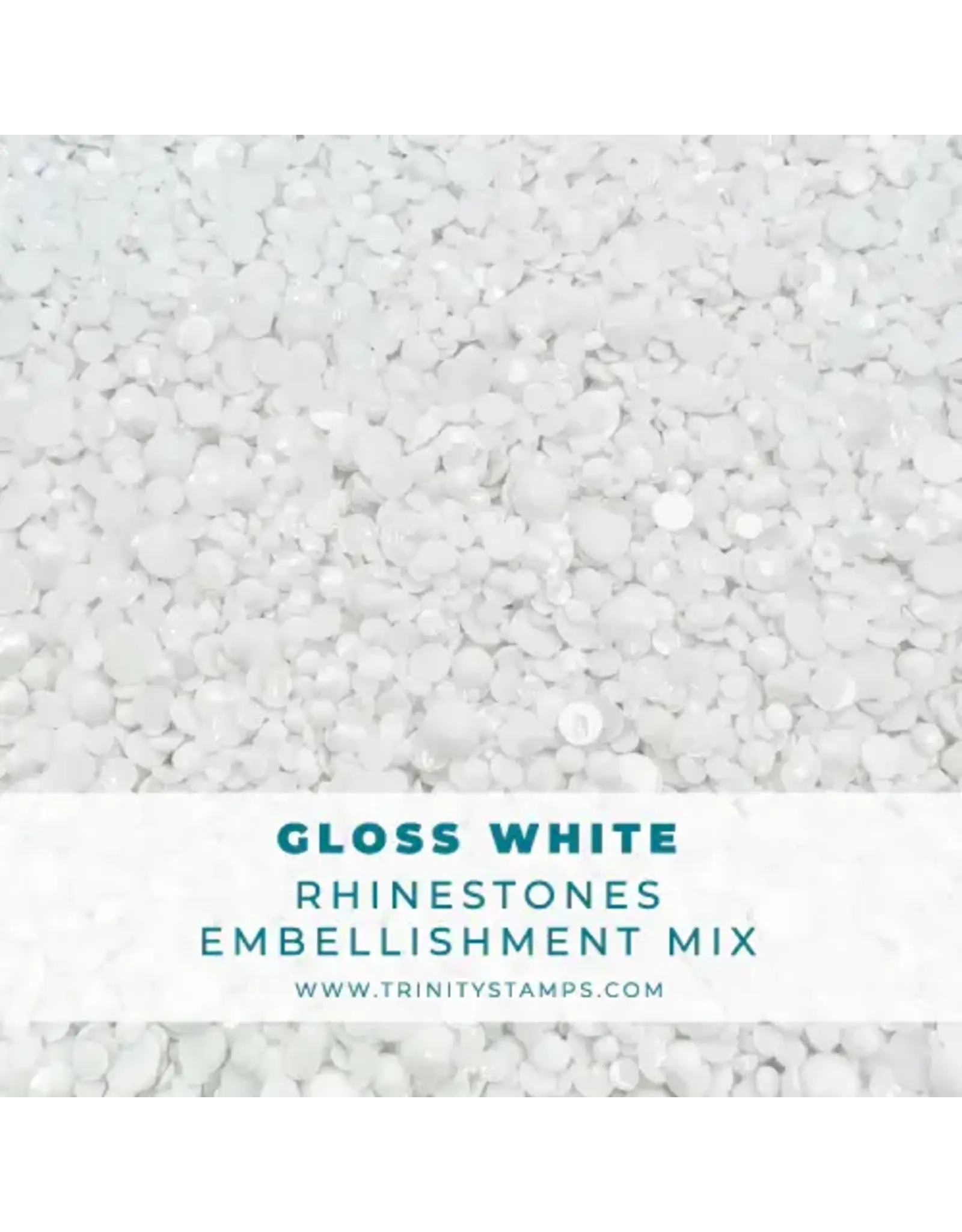 TRINITY STAMPS TRINITY STAMPS GLOSS WHITE OPAQUE RHINESTONES
