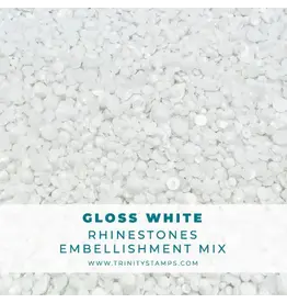 TRINITY STAMPS TRINITY STAMPS GLOSS WHITE OPAQUE RHINESTONES