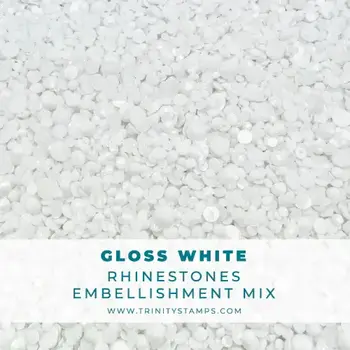TRINITY STAMPS TRINITY STAMPS GLOSS WHITE OPAQUE RHINESTONES