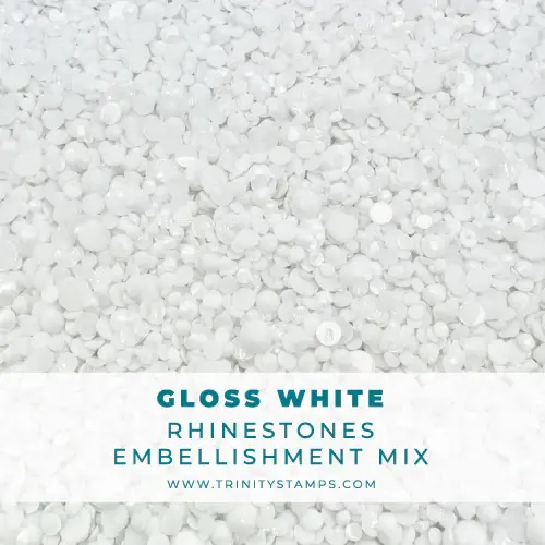 TRINITY STAMPS TRINITY STAMPS GLOSS WHITE OPAQUE RHINESTONES