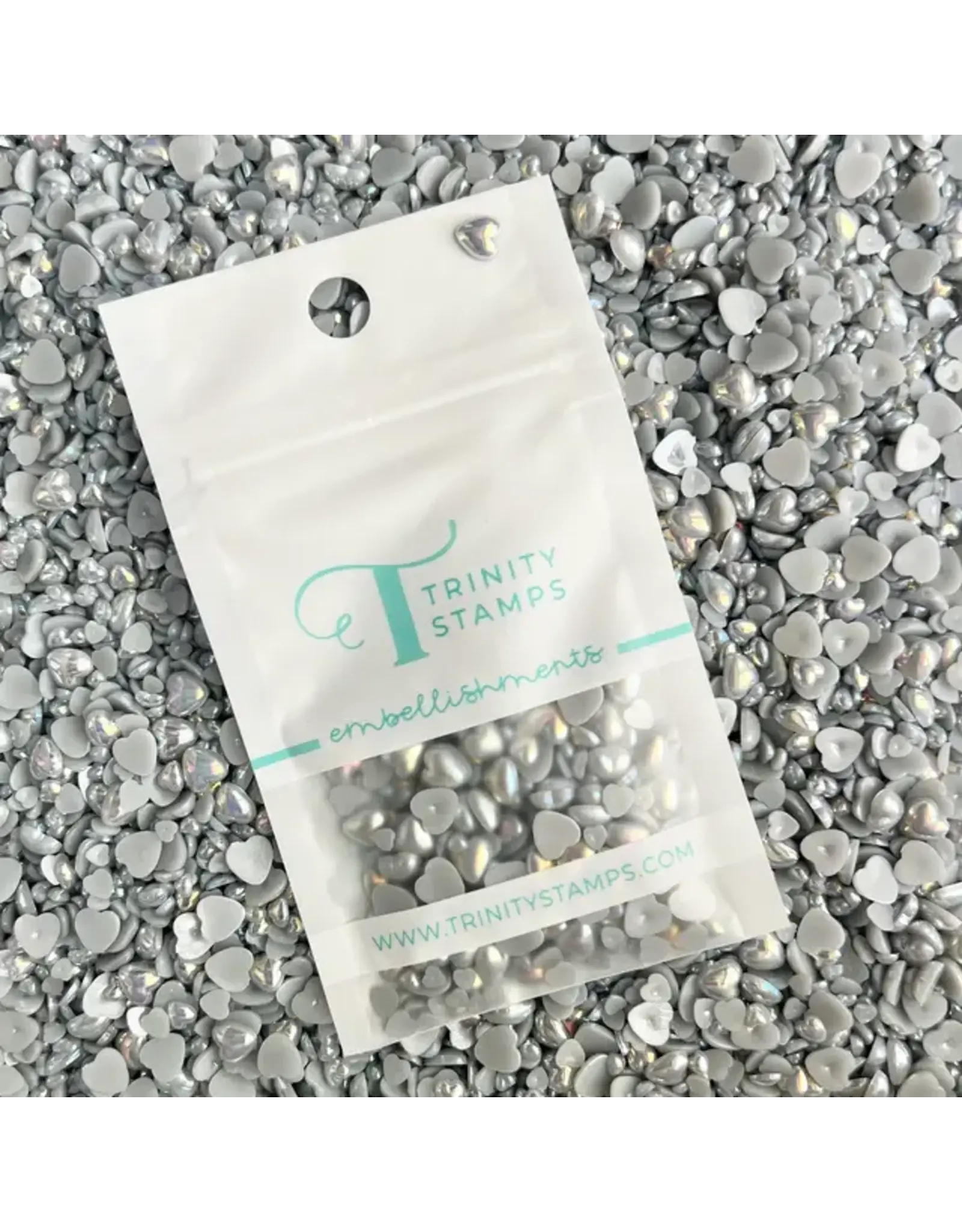 TRINITY STAMPS TRINITY STAMPS DOVE GRAY HEART BAUBLES