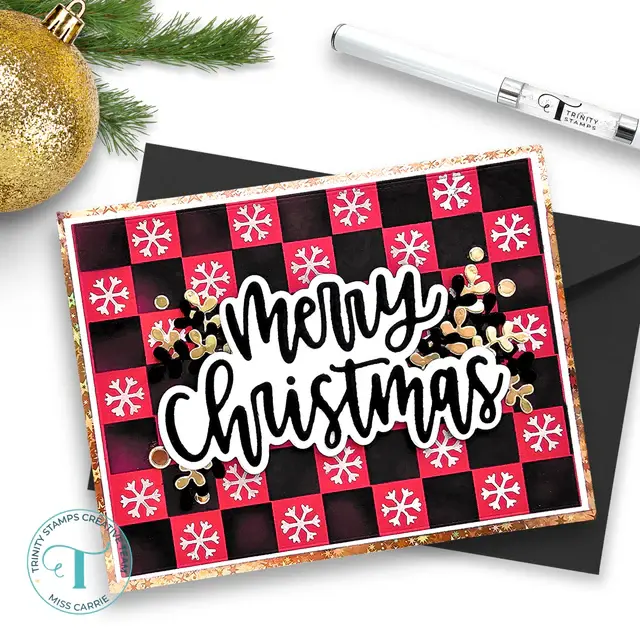 TRINITY STAMPS TRINITY STAMPS LARGE CHRISTMAS SENTIMENT DIE SET