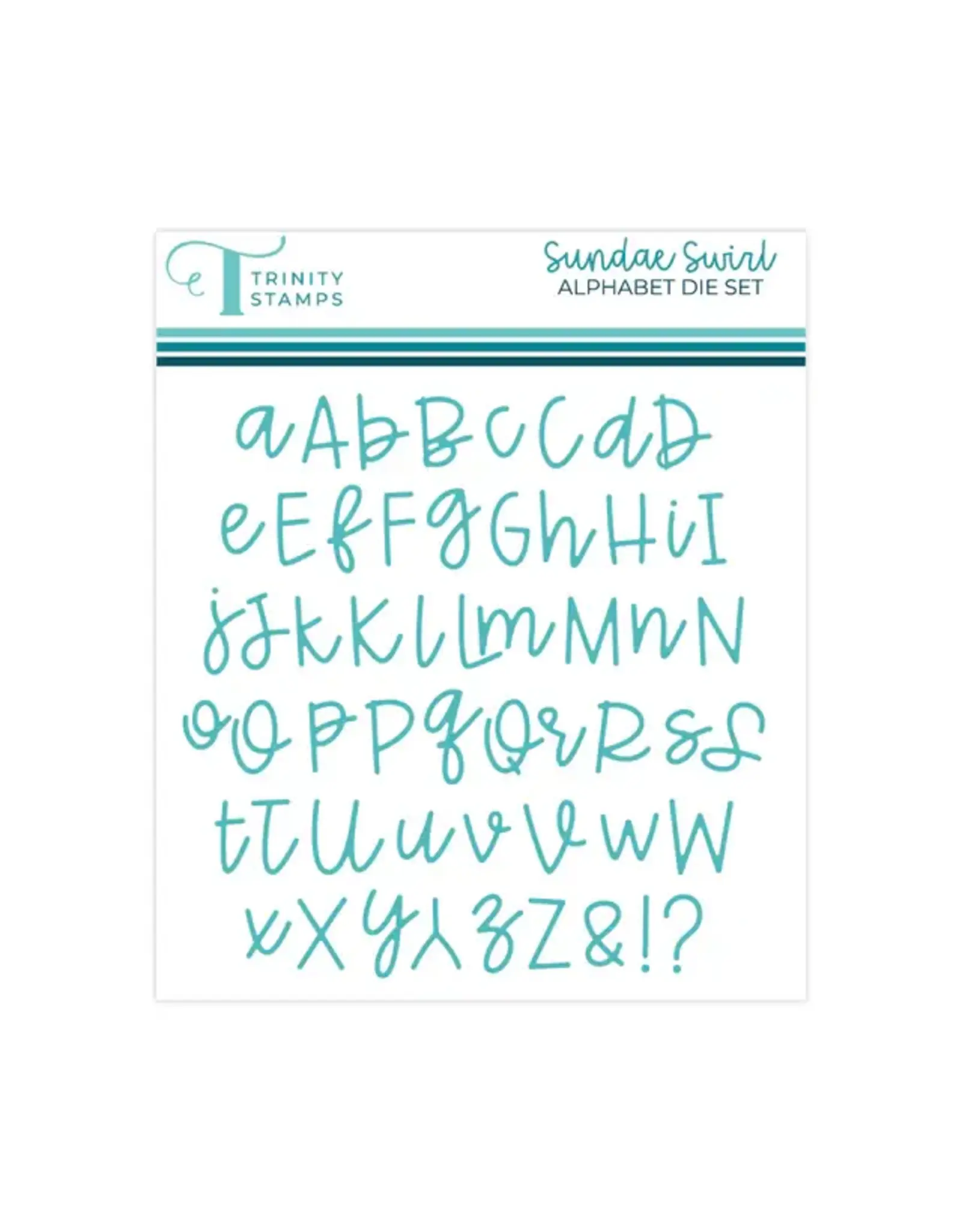 TRINITY STAMPS TRINITY STAMPS SUNDAE SWIRL ALPHABET DIE SET