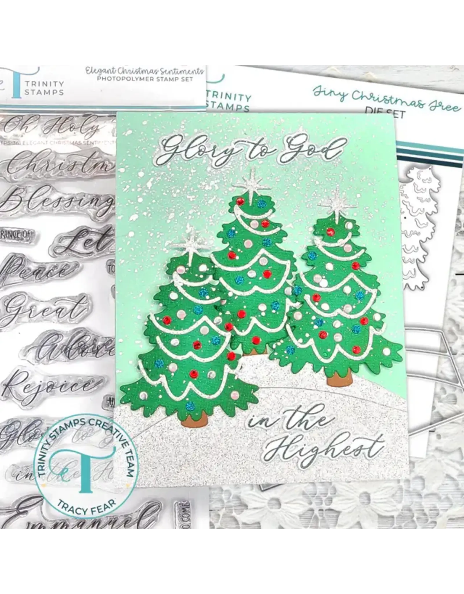 TRINITY STAMPS TRINITY STAMPS TINY CHRISTMAS TREE DIE SET