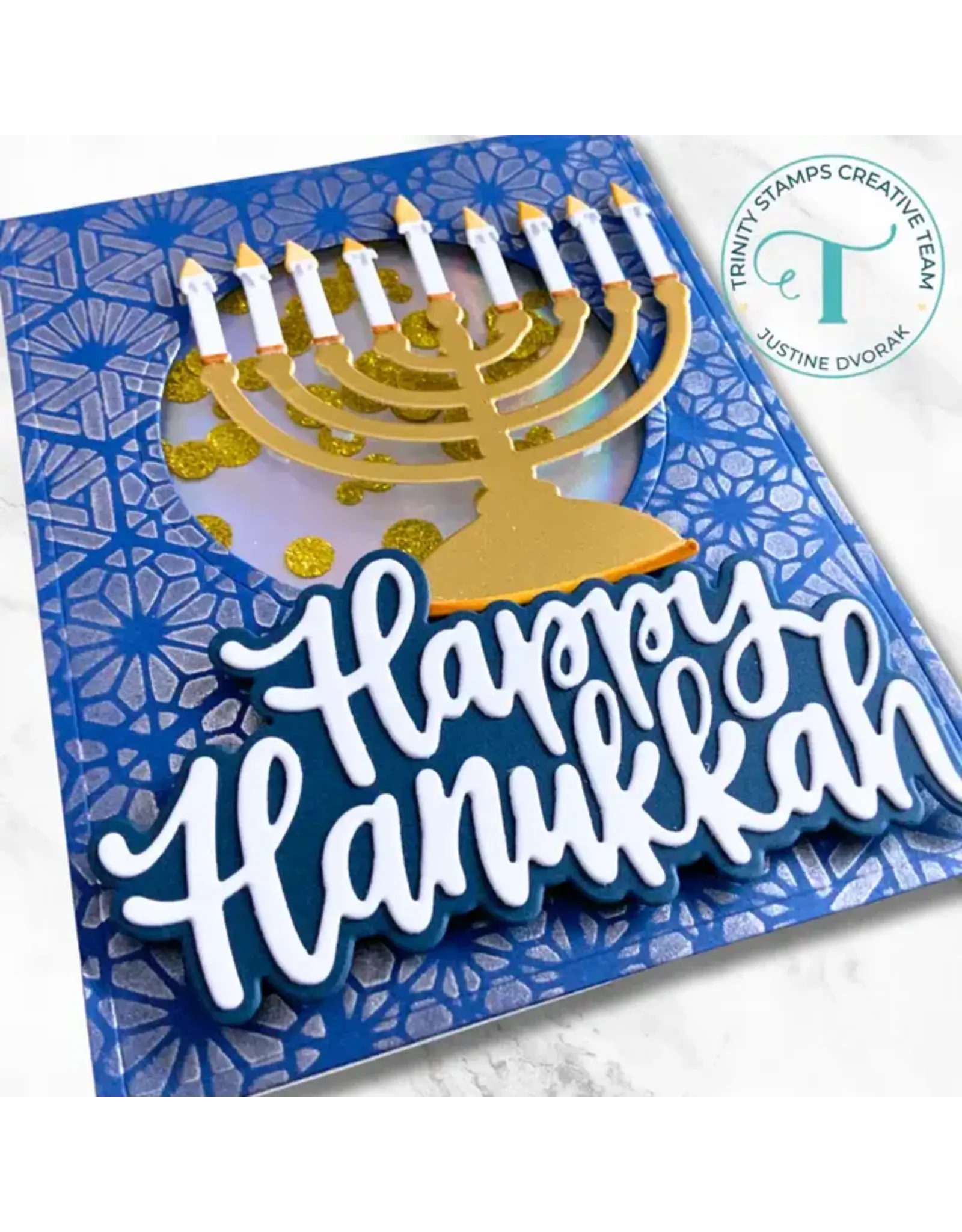 TRINITY STAMPS TRINITY STAMPS LARGE HANUKKAH SENTIMENT DIE SET