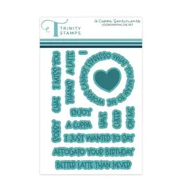TRINITY STAMPS TRINITY STAMPS A CUPPA SENTIMENTS COORDINATING DIE SET