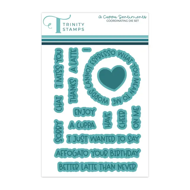 TRINITY STAMPS TRINITY STAMPS A CUPPA SENTIMENTS COORDINATING DIE SET