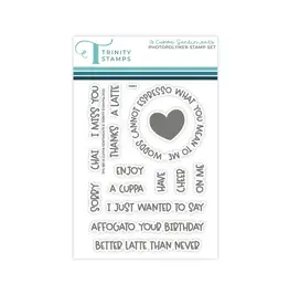 TRINITY STAMPS TRINITY STAMPS A CUPPA SENTIMENTS CLEAR STAMP SET
