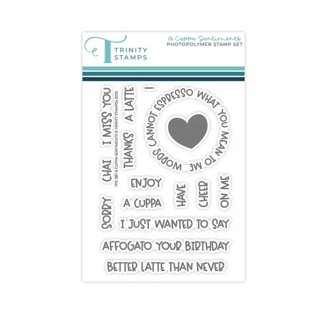 TRINITY STAMPS TRINITY STAMPS A CUPPA SENTIMENTS CLEAR STAMP SET