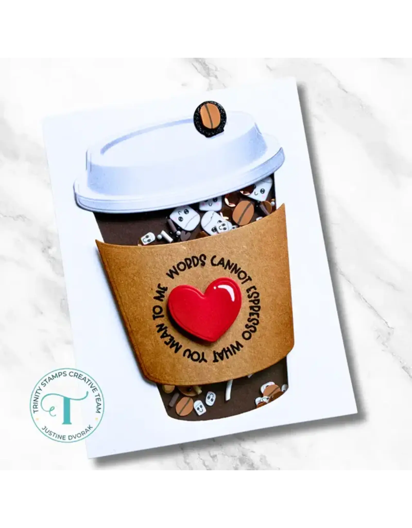 TRINITY STAMPS TRINITY STAMPS A CUPPA SENTIMENTS CLEAR STAMP SET