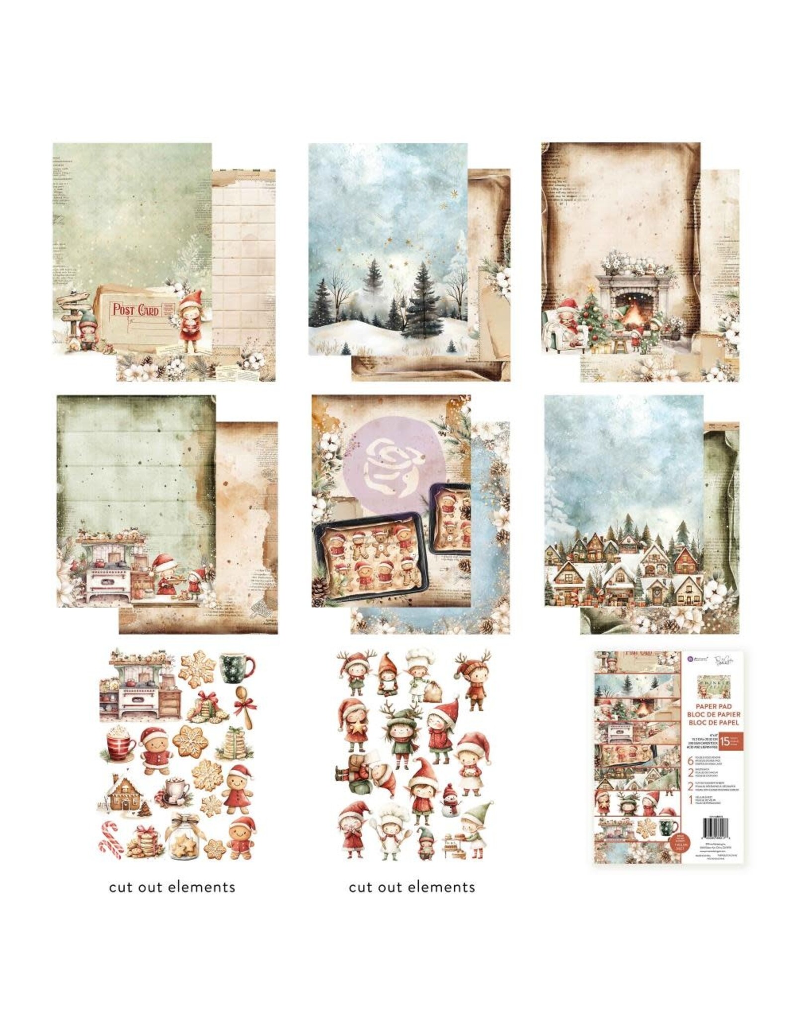 PRIMA PRIMA TWINKLE & TREATS PAPER PAD 6x8 15 SHEETS