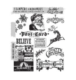 STAMPERS ANONYMOUS STAMPERS ANONYMOUS TIM HOLTZ MINI HOLIDAYS CLING STAMP SET