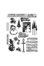 STAMPERS ANONYMOUS STAMPERS ANONYMOUS TIM HOLTZ MINI HOLIDAYS #2 CLING STAMP SET