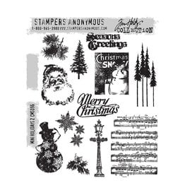 STAMPERS ANONYMOUS STAMPERS ANONYMOUS TIM HOLTZ MINI HOLIDAYS #2 CLING STAMP SET
