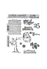 STAMPERS ANONYMOUS STAMPERS ANONYMOUS TIM HOLTZ MINI HOLIDAYS #3 CLING STAMP SET