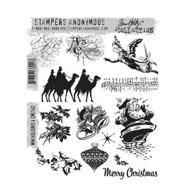 STAMPERS ANONYMOUS STAMPERS ANONYMOUS TIM HOLTZ MINI HOLIDAYS #4 CLING STAMP SET