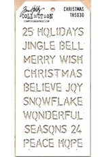 STAMPERS ANONYMOUS STAMPERS ANONYMOUS TIM HOLTZ CHRISTMAS LAYERING STENCIL