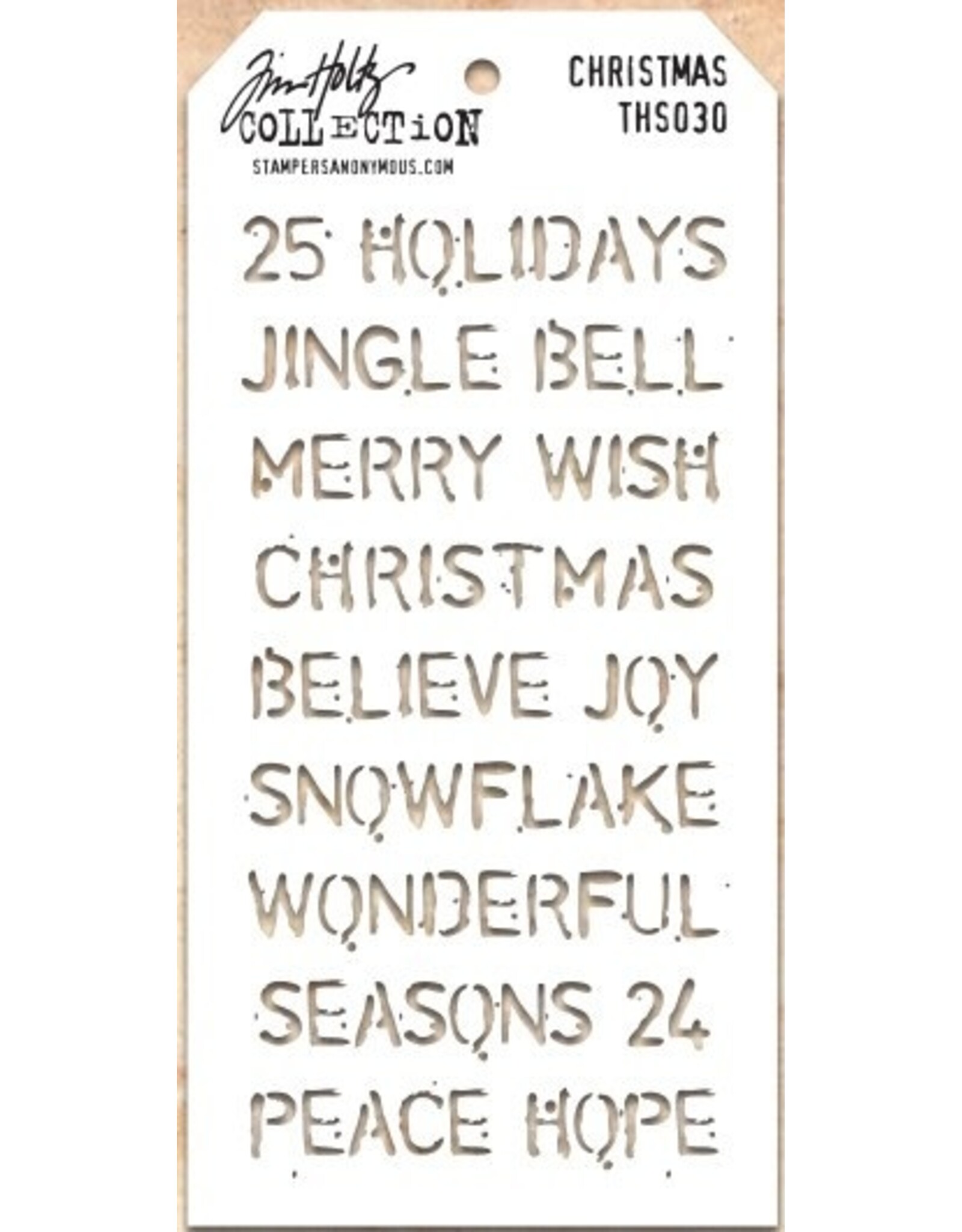 STAMPERS ANONYMOUS STAMPERS ANONYMOUS TIM HOLTZ CHRISTMAS LAYERING STENCIL