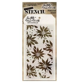 STAMPERS ANONYMOUS STAMPERS ANONYMOUS TIM HOLTZ POINSETTIA LAYERING STENCIL