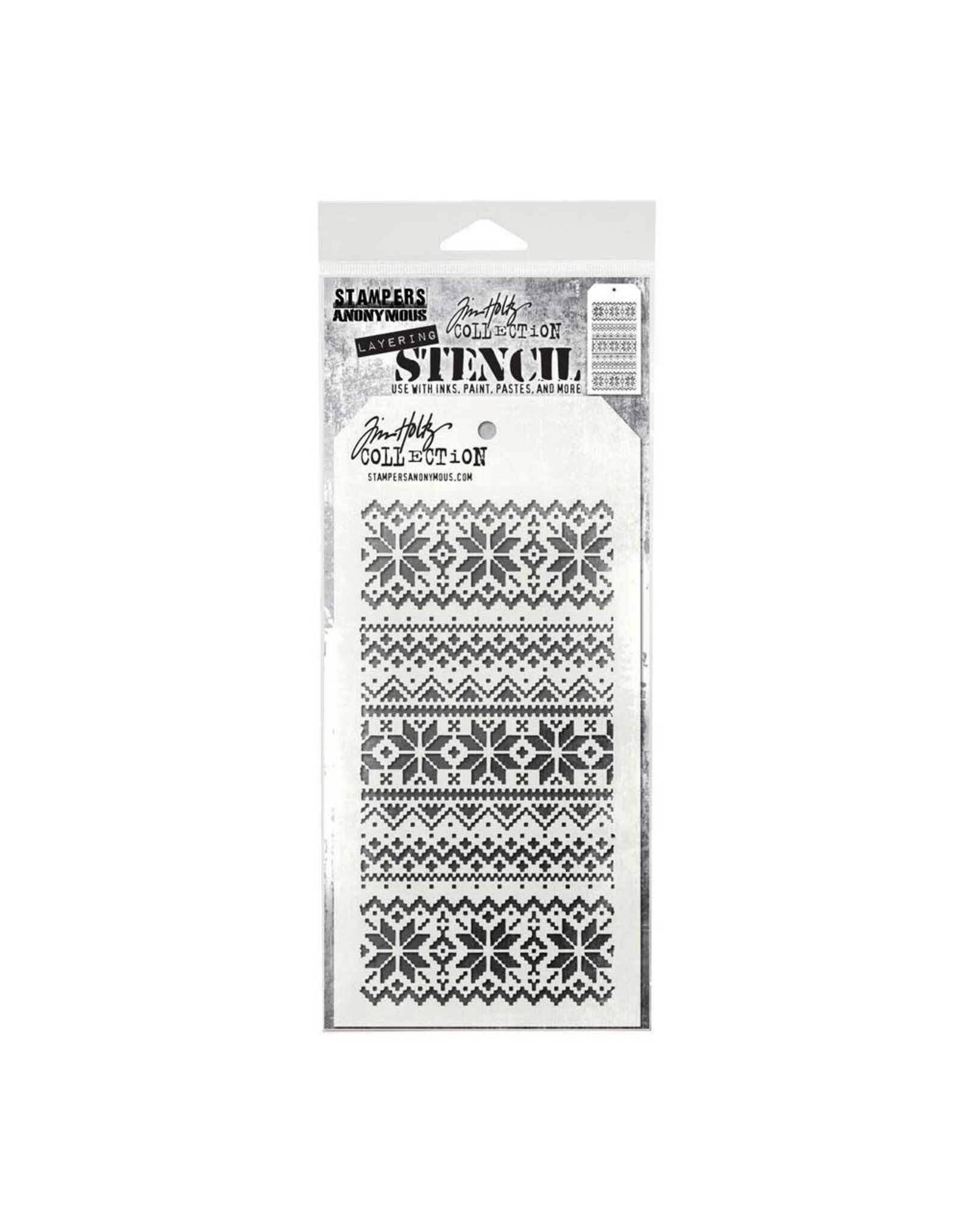 STAMPERS ANONYMOUS STAMPERS ANONYMOUS TIM HOLTZ HOLIDAY KNIT LAYERING STENCIL