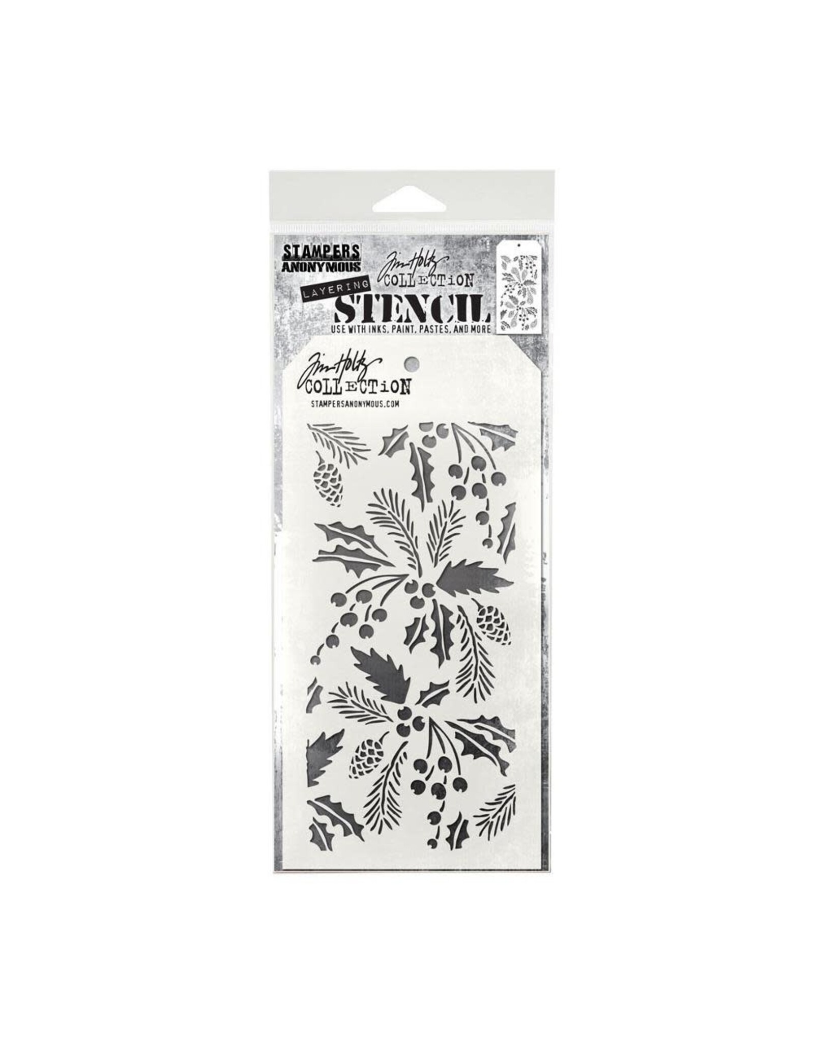 STAMPERS ANONYMOUS STAMPERS ANONYMOUS TIM HOLTZ FESTIVE LAYERING STENCIL
