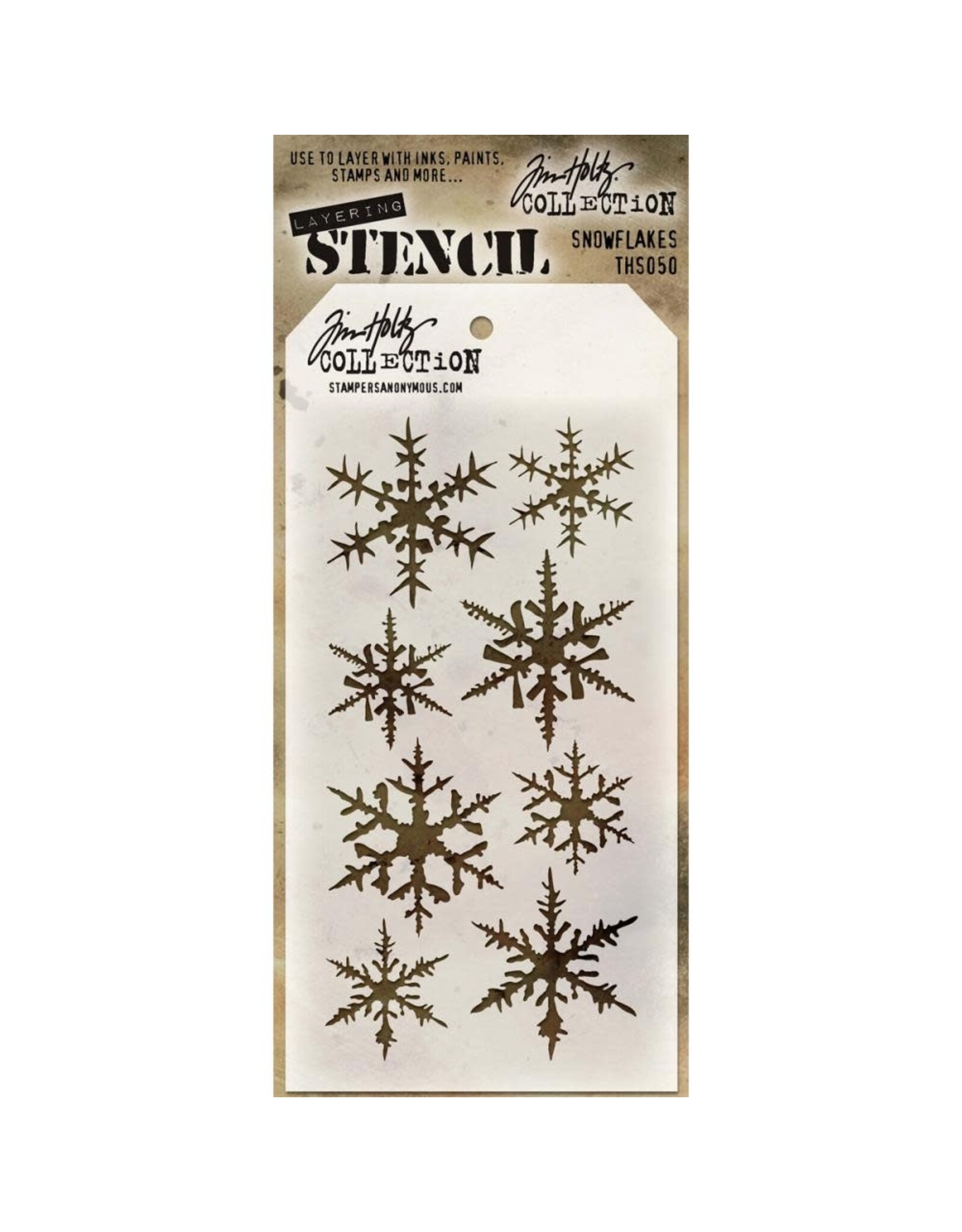 STAMPERS ANONYMOUS STAMPERS ANONYMOUS TIM HOLTZ SNOWFLAKES LAYERING STENCIL