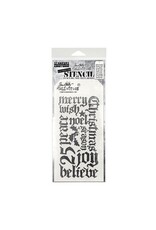 STAMPERS ANONYMOUS STAMPERS ANONYMOUS TIM HOLTZ HOLIDAY SCRIPT LAYERING STENCIL