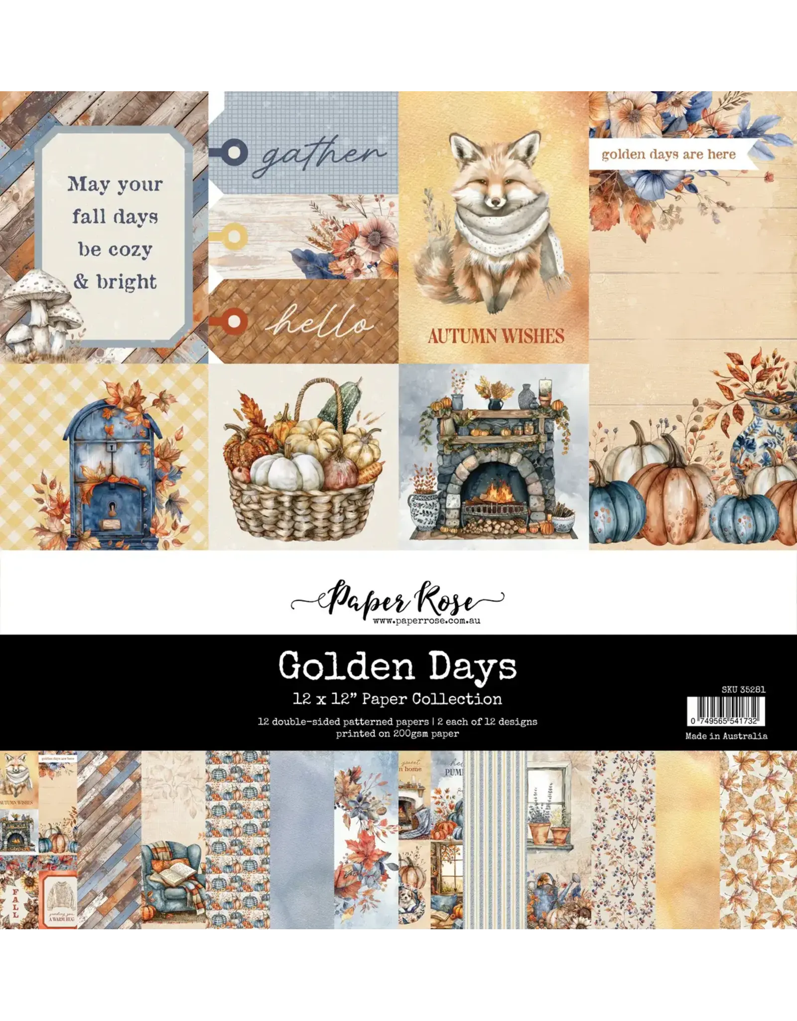 PAPER ROSE PAPER ROSE GOLDEN DAYS 12x12 PAPER COLLECTION