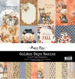 PAPER ROSE PAPER ROSE GOLDEN DAYS 12x12 BASICS PAPER COLLECTION