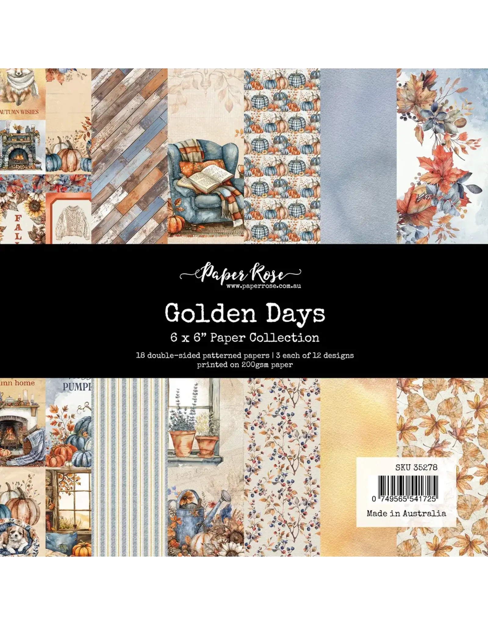 PAPER ROSE PAPER ROSE GOLDEN DAYS 6x6 PAPER COLLECTION