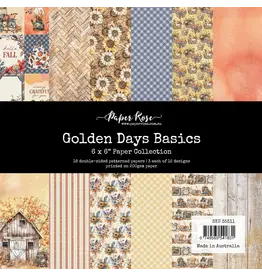 PAPER ROSE PAPER ROSE GOLDEN DAYS 6x6 BASICS PAPER COLLECTION