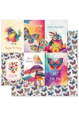 PAPER ROSE PAPER ROSE RAINBOW VILLAGE - F 12x12 CARDSTOCK