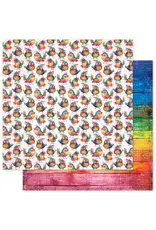 PAPER ROSE PAPER ROSE RAINBOW VILLAGE - E 12x12 CARDSTOCK