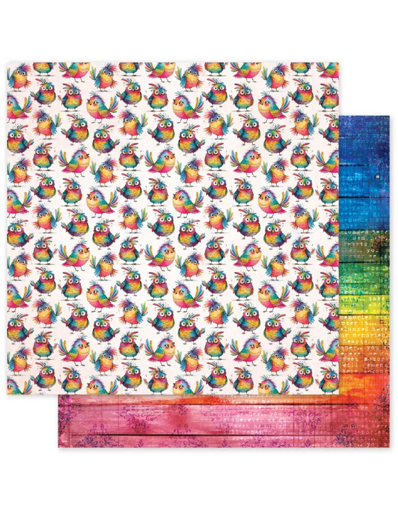 PAPER ROSE PAPER ROSE RAINBOW VILLAGE - E 12x12 CARDSTOCK