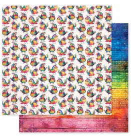 PAPER ROSE PAPER ROSE RAINBOW VILLAGE - E 12x12 CARDSTOCK