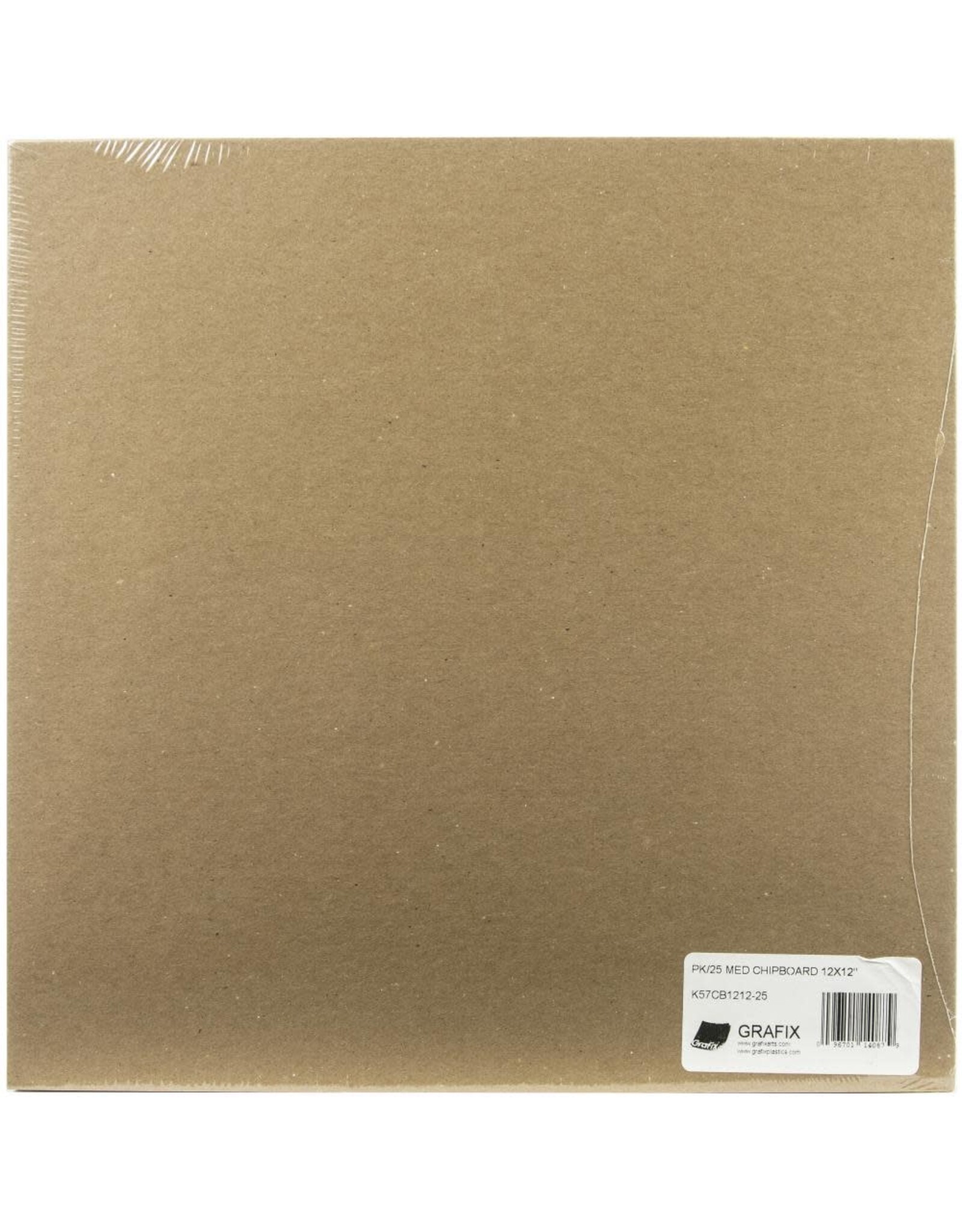 PA PAPER ACCENTS GRAFIX MEDIUM WEIGHT NATURAL CHIPBOARD SHEETS 12x12 25/PK