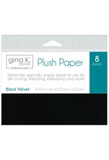GINA K DESIGNS GINA K. DESIGNS BLACK VELVET PLUSH PAPERS 8/PK
