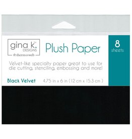 GINA K DESIGNS GINA K. DESIGNS BLACK VELVET PLUSH PAPERS 8/PK