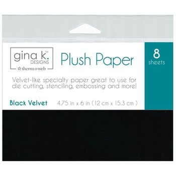 GINA K DESIGNS GINA K. DESIGNS BLACK VELVET PLUSH PAPERS 8/PK