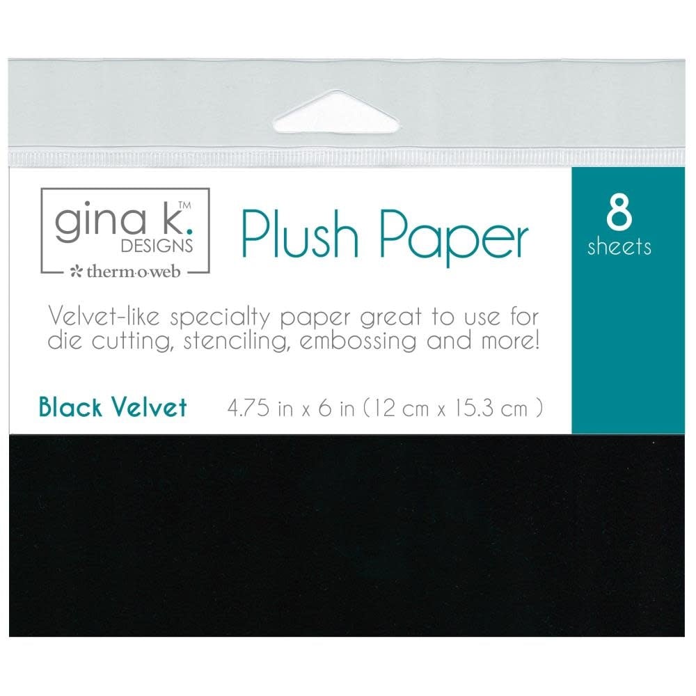 GINA K DESIGNS GINA K. DESIGNS BLACK VELVET PLUSH PAPERS 8/PK