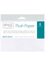GINA K DESIGNS GINA K. DESIGNS WHITE VELVET PLUSH PAPERS 8/PK