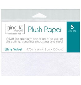 GINA K DESIGNS GINA K. DESIGNS WHITE VELVET PLUSH PAPERS 8/PK